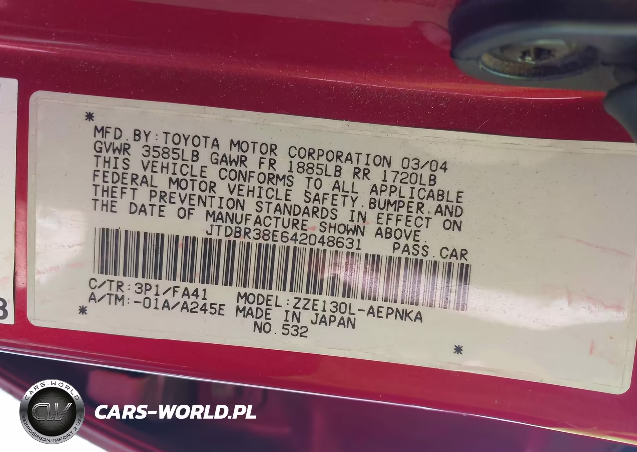 2004 Toyota Corolla Le VIN:JTDBR38E642048631 - 9