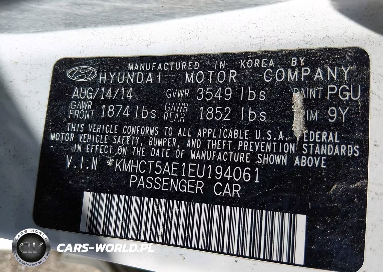 2014 Hyundai Accent Gs VIN:KMHCT5AE1EU194061 - 9