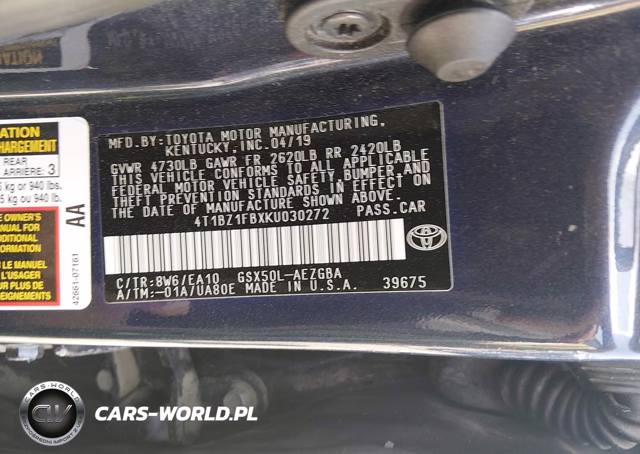 2019 Toyota Avalon Xle VIN:4T1BZ1FBXKU030272 - 9