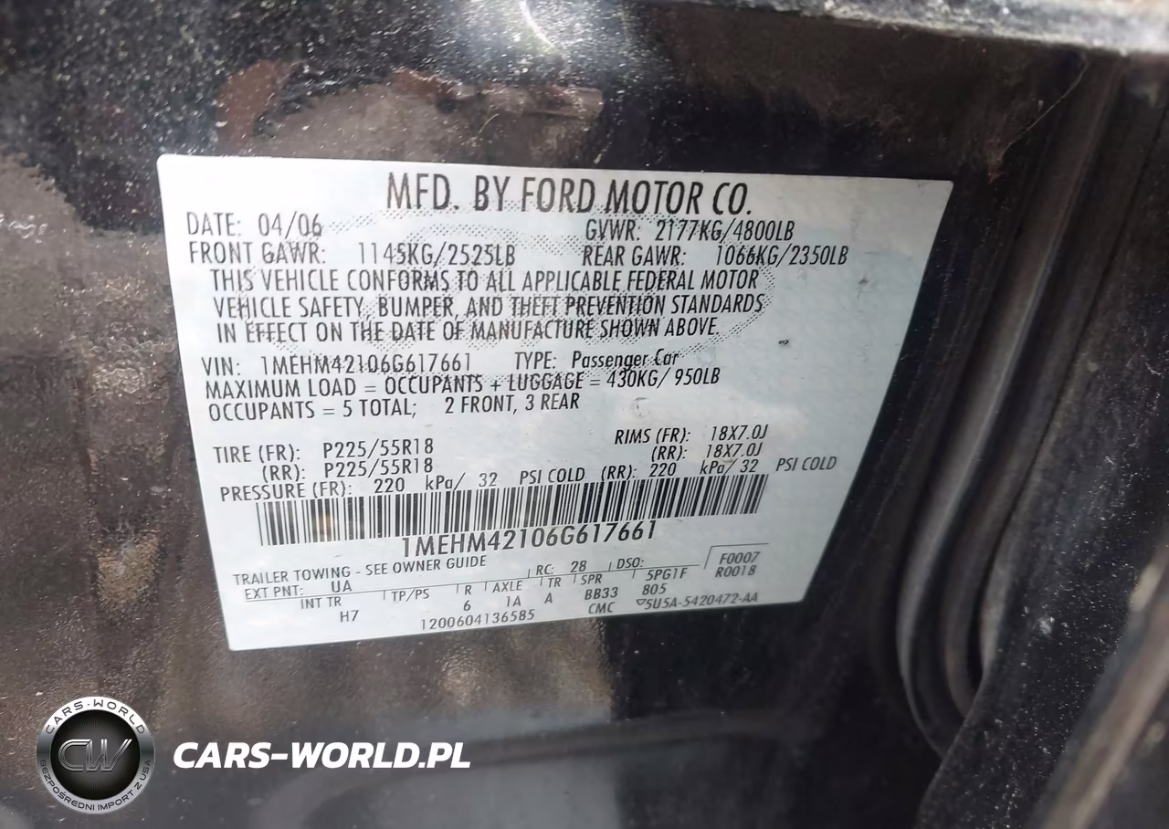 2006 Mercury Montego Premier VIN:1MEHM42106G617661 - 9