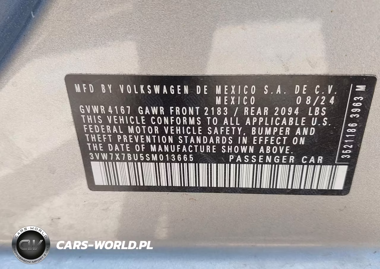 2025 Volkswagen Jetta 1.5T Se VIN:3VW7X7BU5SM013665 - 9