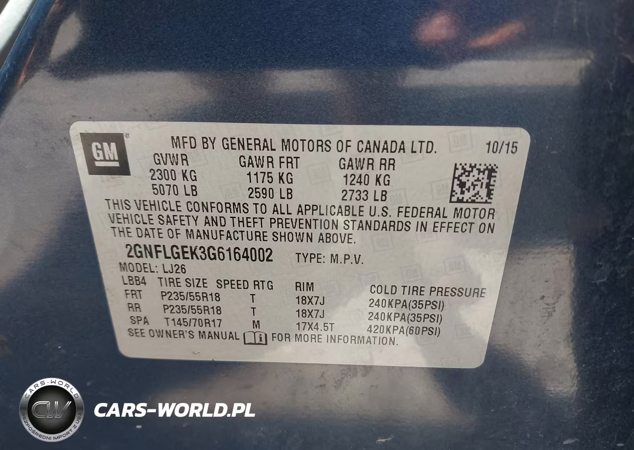2016 Chevrolet Equinox Ltz VIN:2GNFLGEK3G6164002 - 9