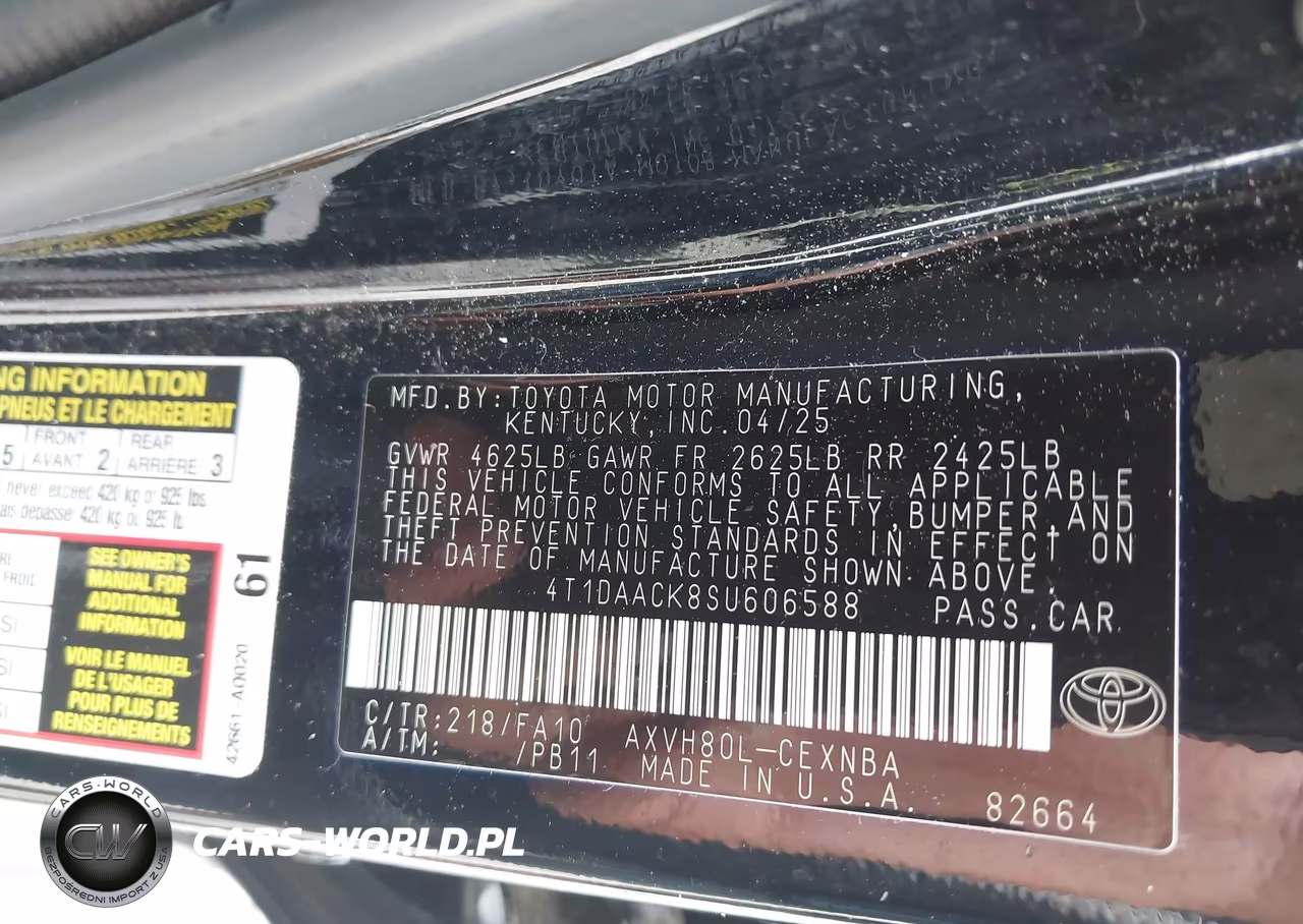 2025 Toyota Camry Le VIN:4T1DAACK8SU606588 - 9