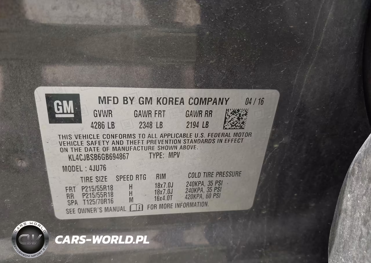 2016 Buick Encore Convenience VIN:KL4CJBSB6GB694867 - 9