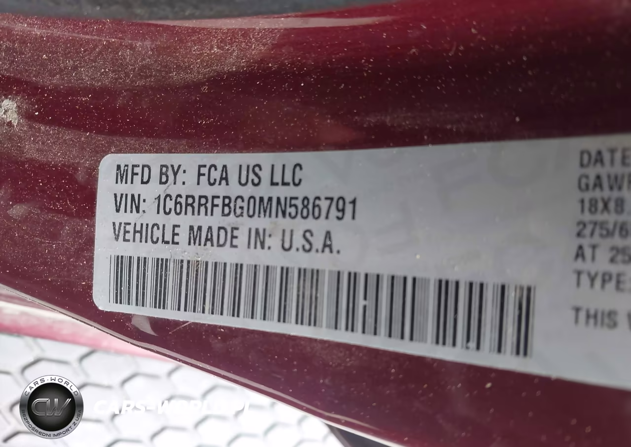 2021 Ram 1500 Big Horn 4X4 6'4 Box VIN:1C6RRFBG0MN586791 - 9