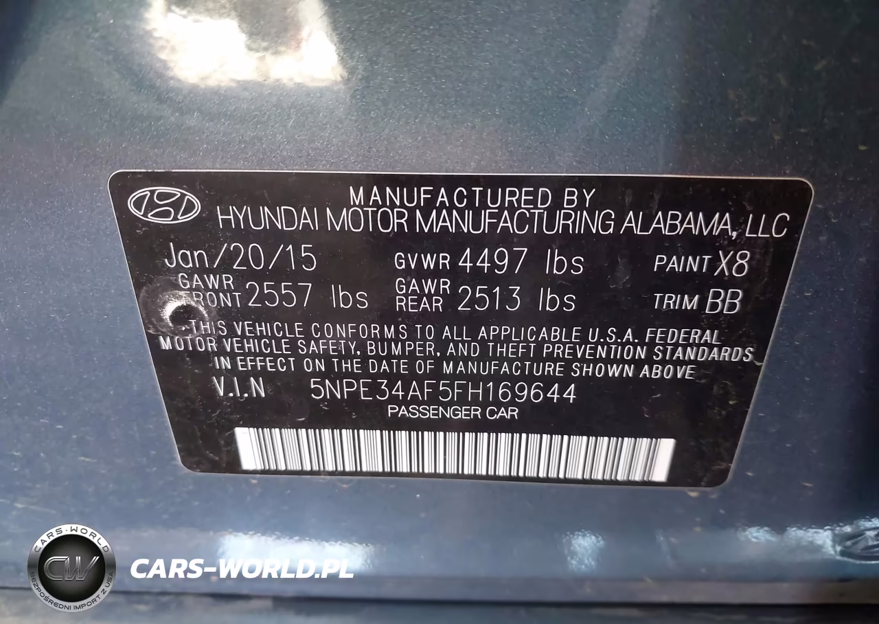 2015 Hyundai Sonata Limited VIN:5NPE34AF5FH169644 - 9