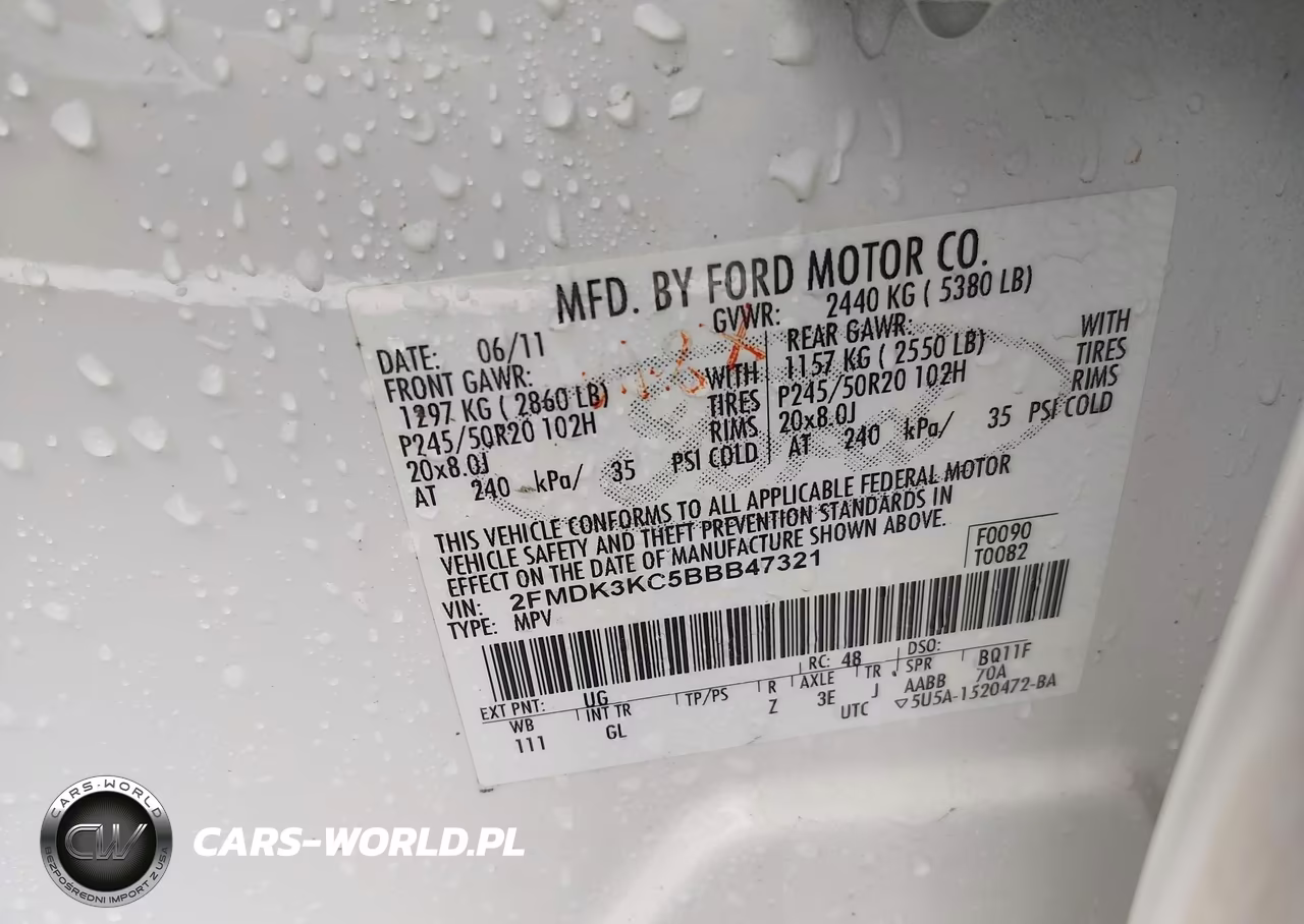 2011 Ford Edge Limited VIN:2FMDK3KC5BBB47321 - 9