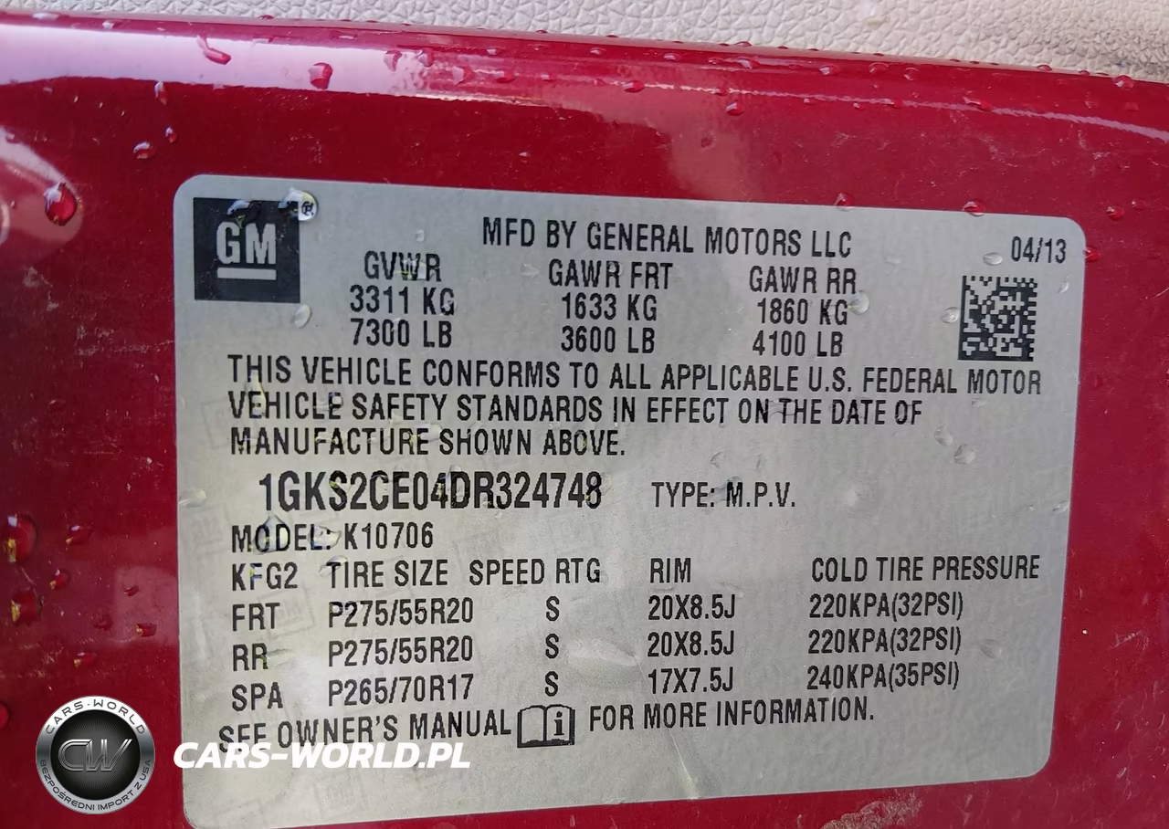2013 GMC Yukon Slt VIN:1GKS2CE04DR324748 - 9