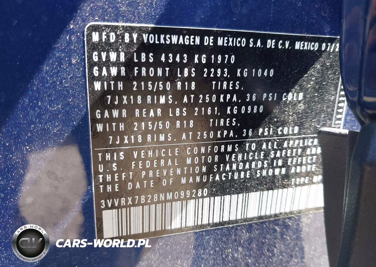 2022 Volkswagen Taos 1.5T Se VIN:3VVRX7B28NM099280 - 9