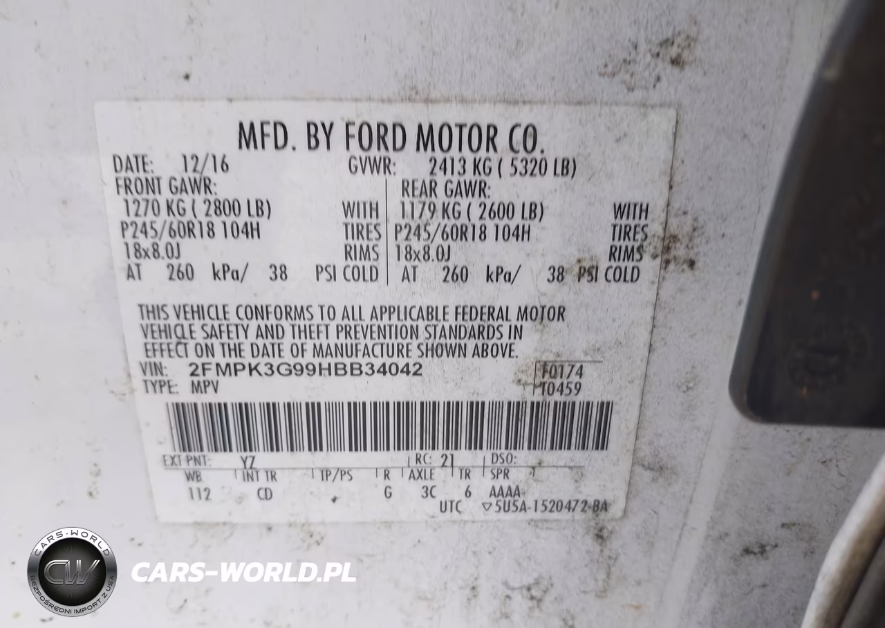 2017 Ford Edge Se VIN:2FMPK3G99HBB34042 - 9