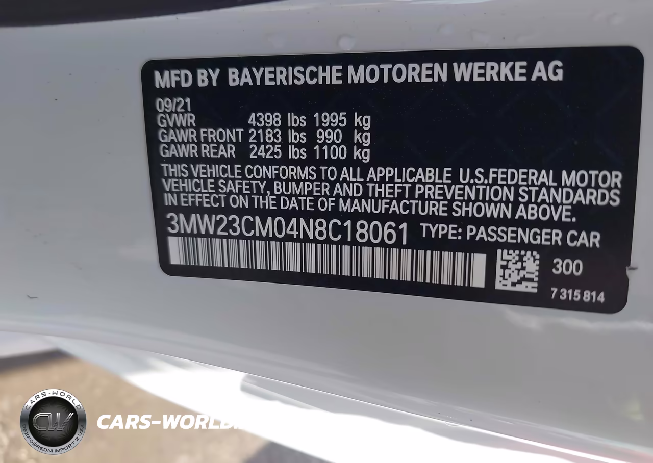 2022 BMW 230 I VIN:3MW23CM04N8C18061 - 9