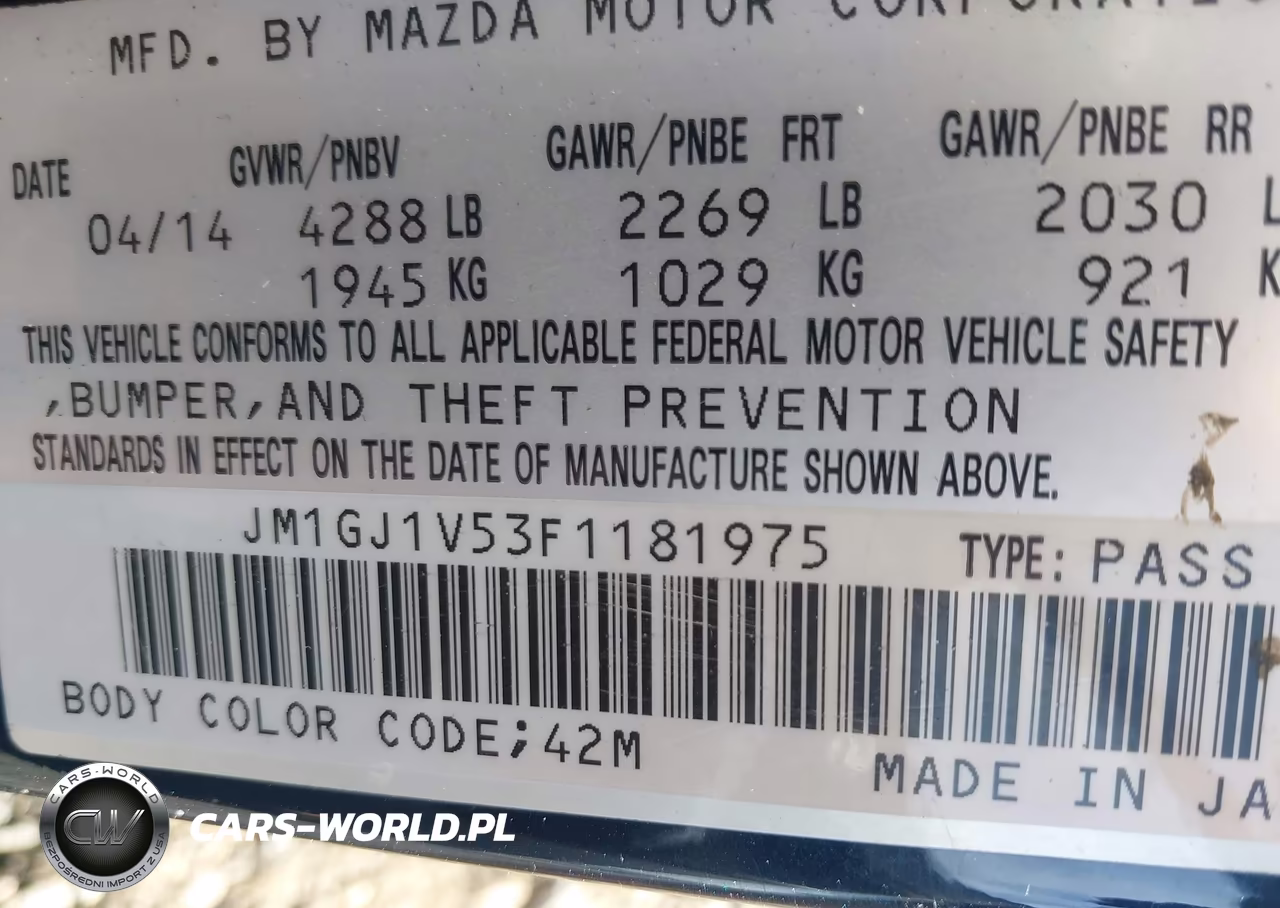 2015 Mazda Mazda6 I Touring VIN:JM1GJ1V53F1181975 - 9