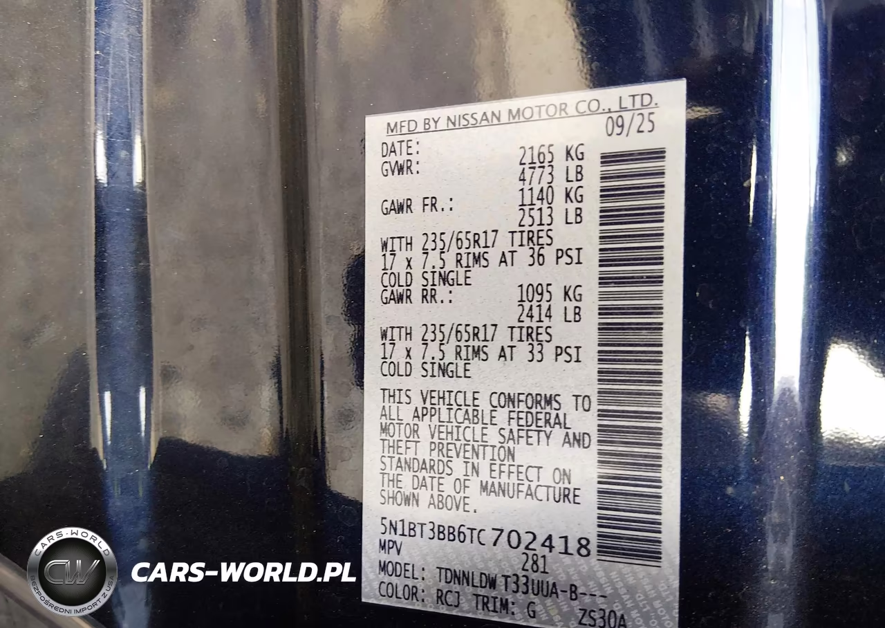2026 Nissan Rogue Sv VIN:5N1BT3BB6TC702418 - 9