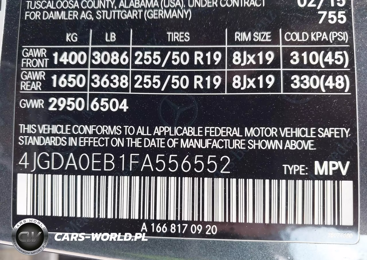 2015 Mercedes-Benz Ml 250 Bluetec 4Matic VIN:4JGDA0EB1FA556552 - 9