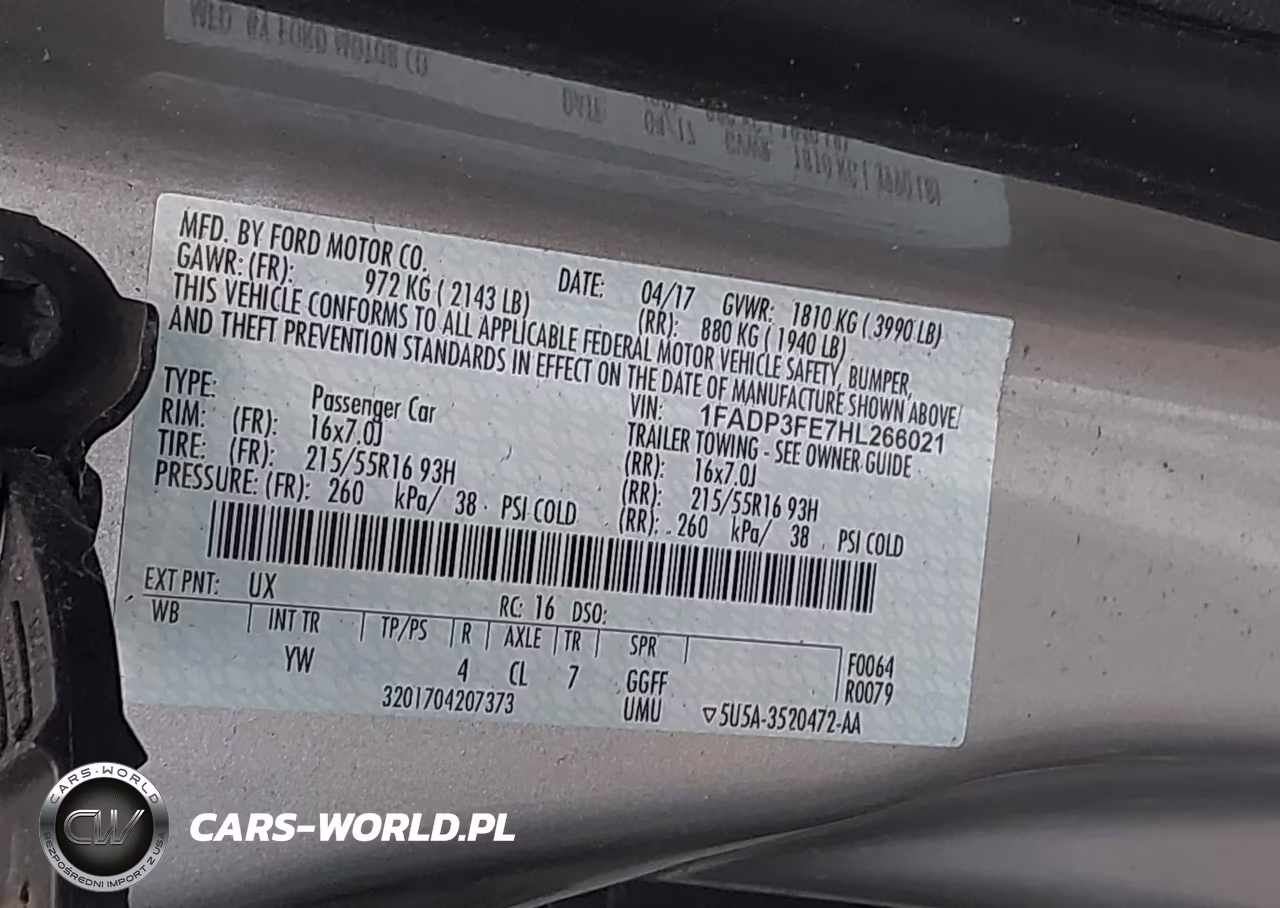 2017 Ford Focus Se VIN:1FADP3FE7HL266021 - 9