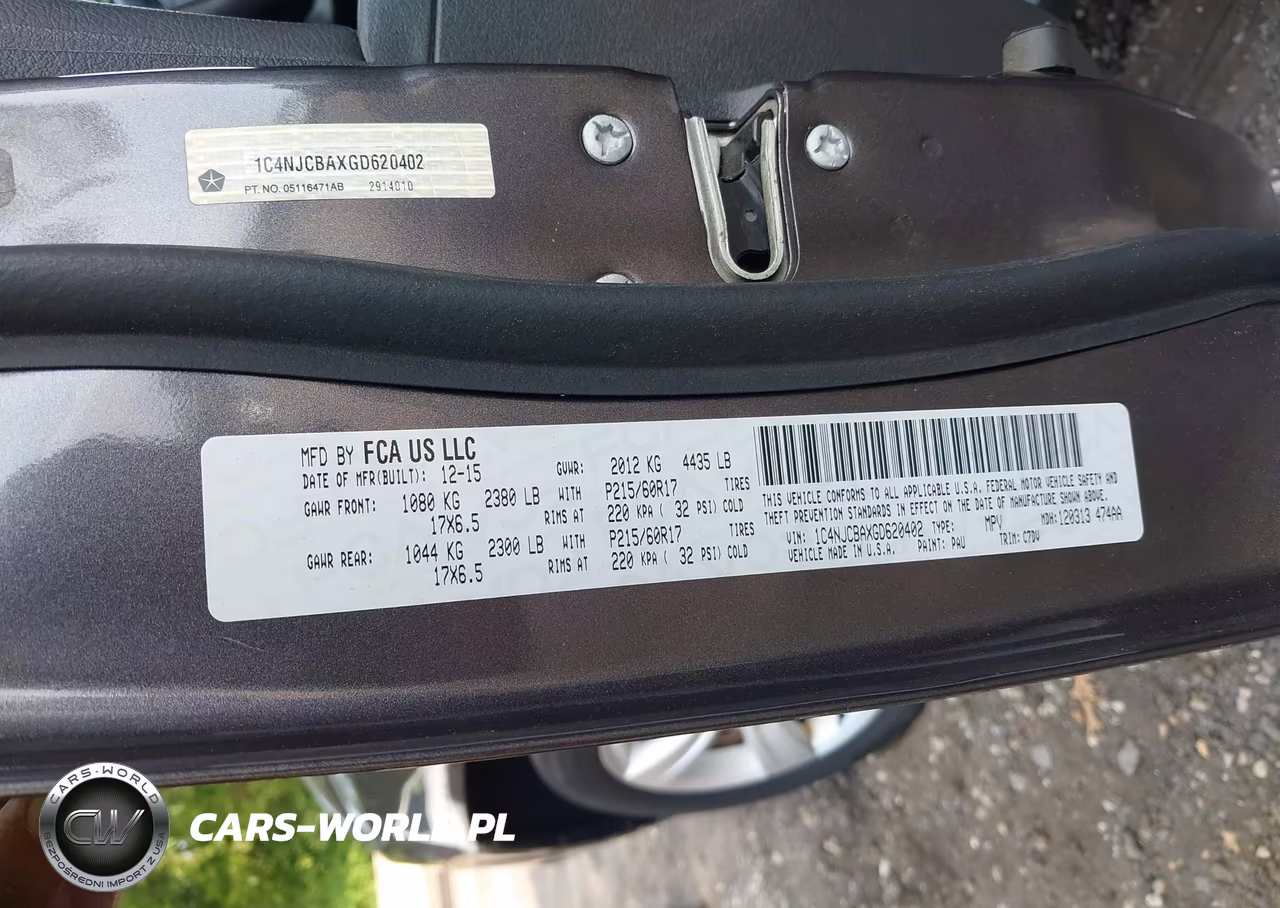 2016 Jeep Compass Sport VIN:1C4NJCBAXGD620402 - 12