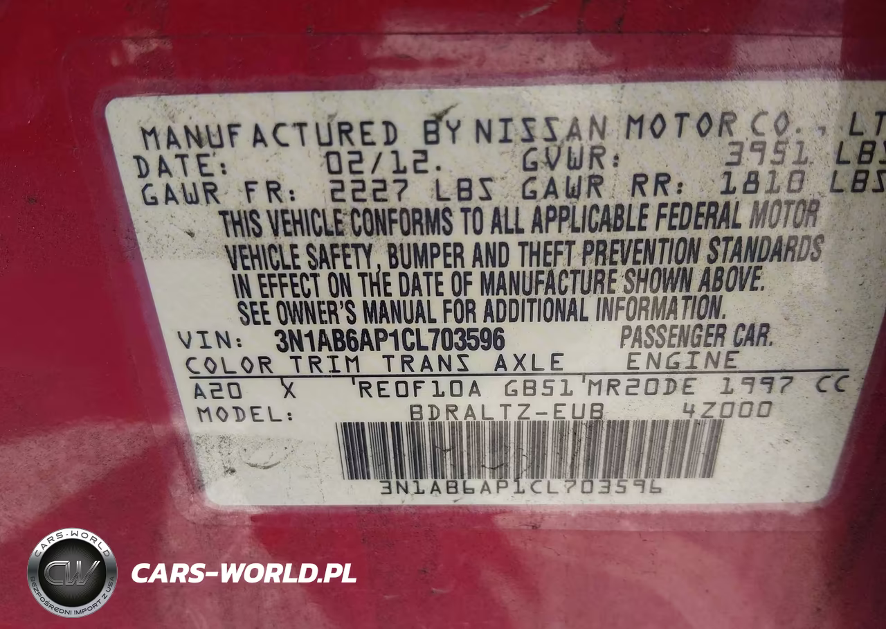 2012 Nissan Sentra 2.0 Sr VIN:3N1AB6AP1CL703596 - 9