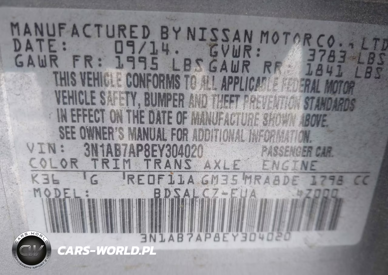 2014 Nissan Sentra S VIN:3N1AB7AP8EY304020 - 9
