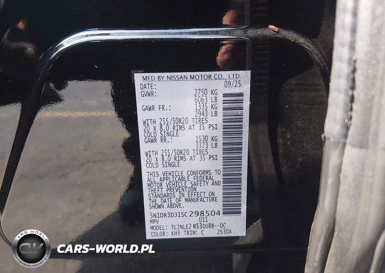 2025 Nissan Pathfinder Platinum 4Wd VIN:5N1DR3DJ1SC298504 - 9