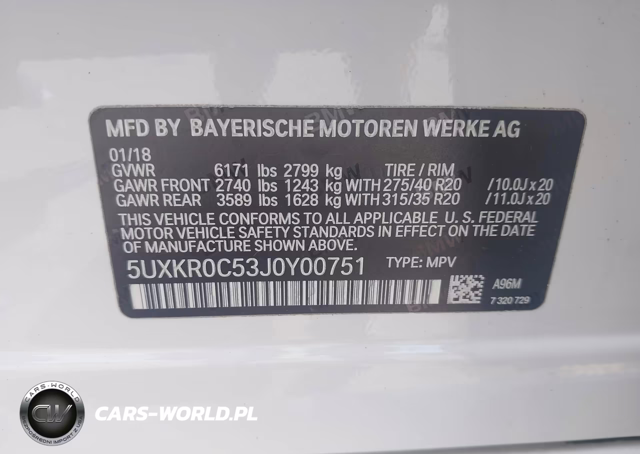 2018 BMW X5 xDrive35I VIN:5UXKR0C53J0Y00751 - 9