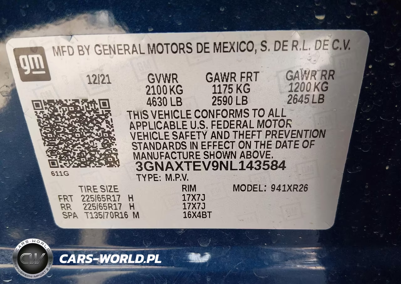 2022 Chevrolet Equinox Awd 2Fl VIN:3GNAXTEV9NL143584 - 9