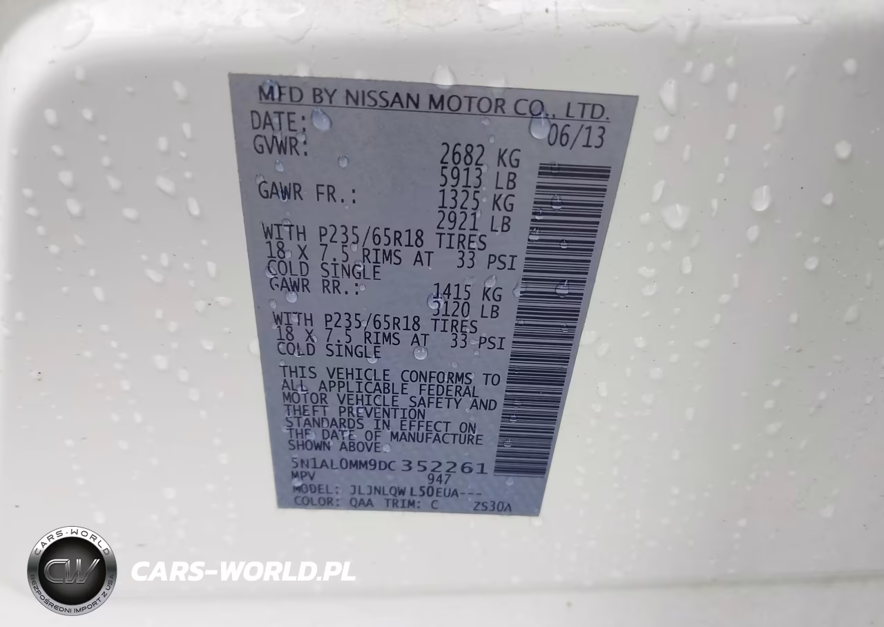 2013 Infiniti Jx35 VIN:5N1AL0MM9DC352261 - 9