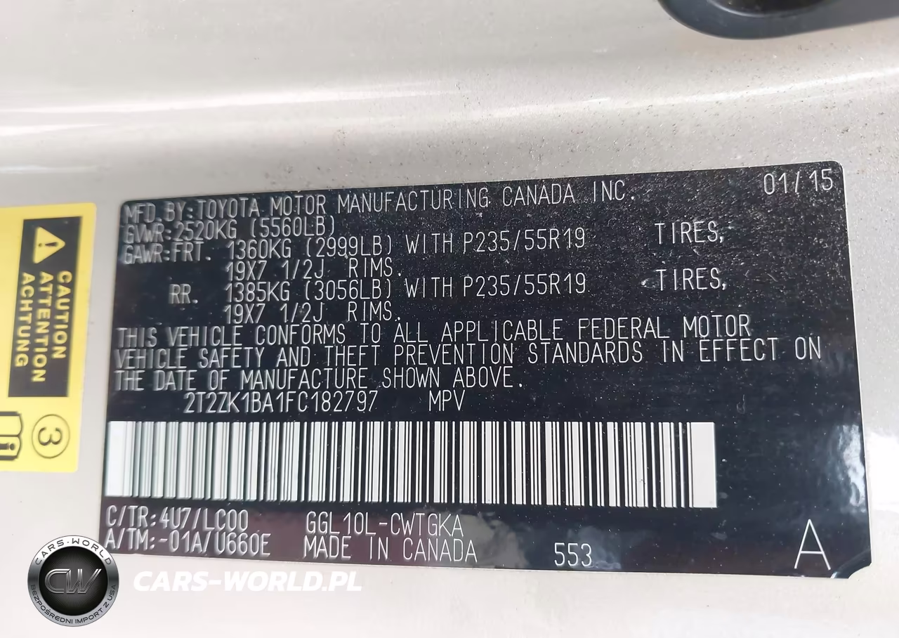 2015 Lexus Rx 350 VIN:2T2ZK1BA1FC182797 - 9