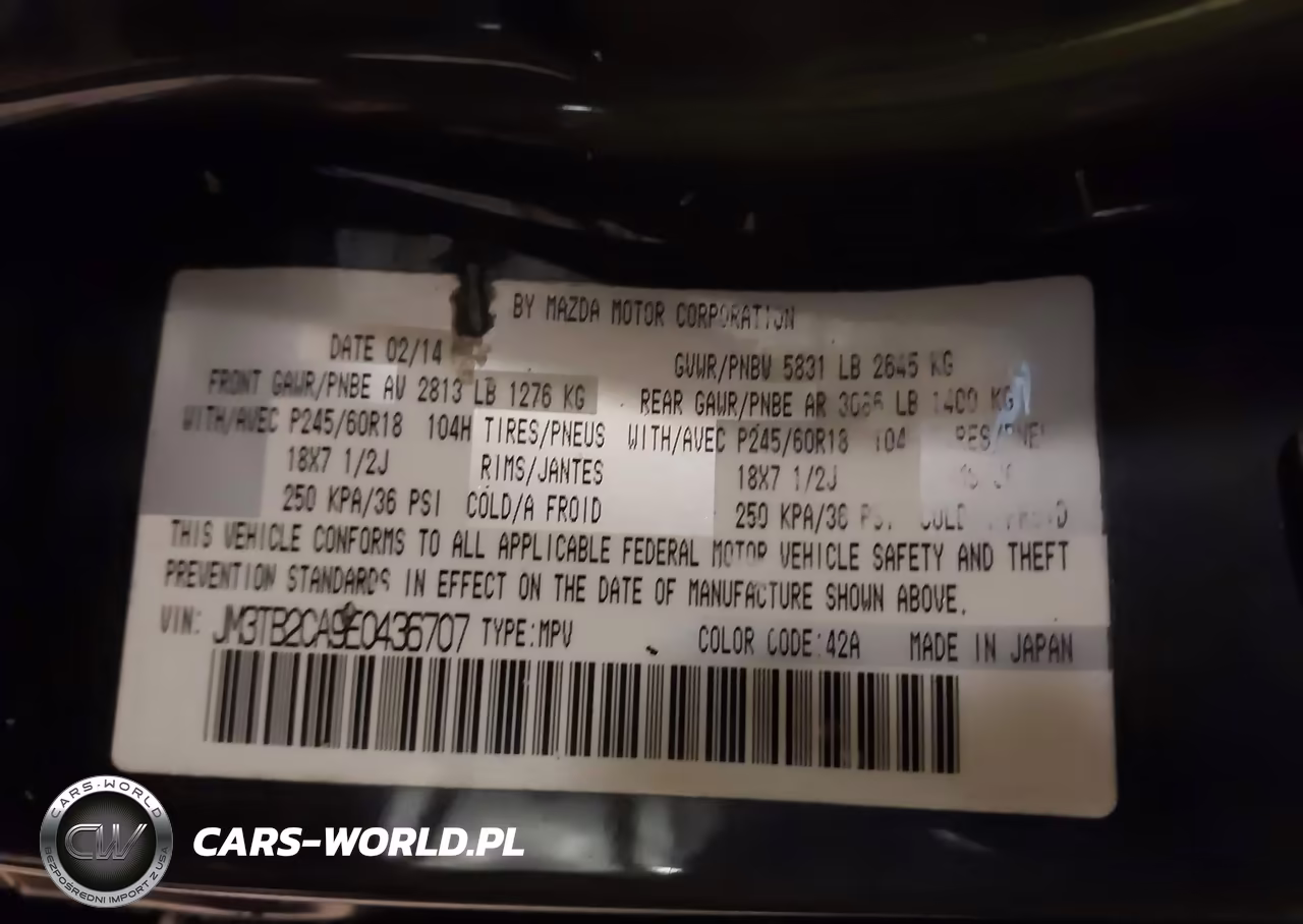 2014 Mazda Cx-9 Touring VIN:JM3TB2CA9E0436707 - 9