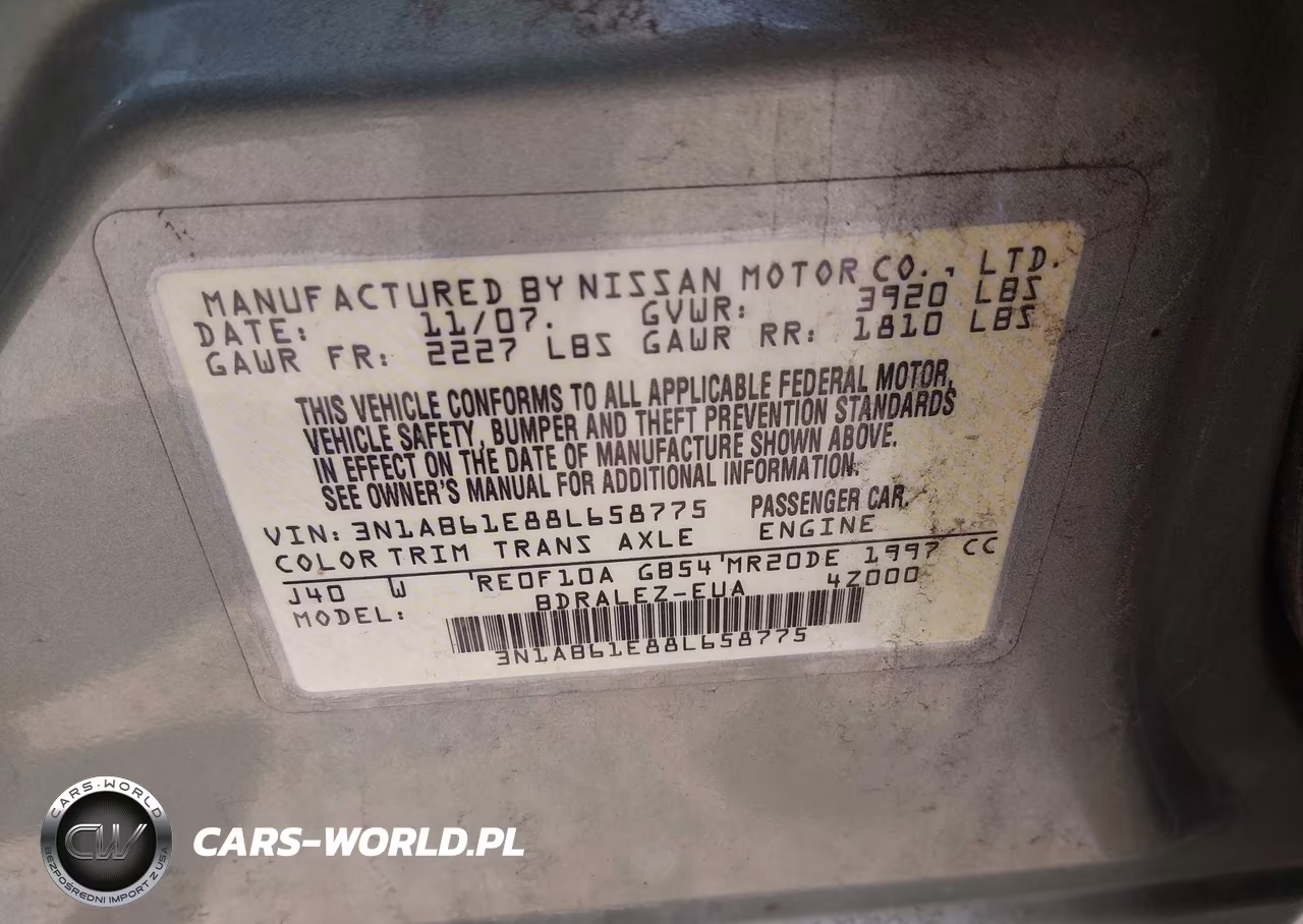 2008 Nissan Sentra 2.0 S VIN:3N1AB61E88L658775 - 9