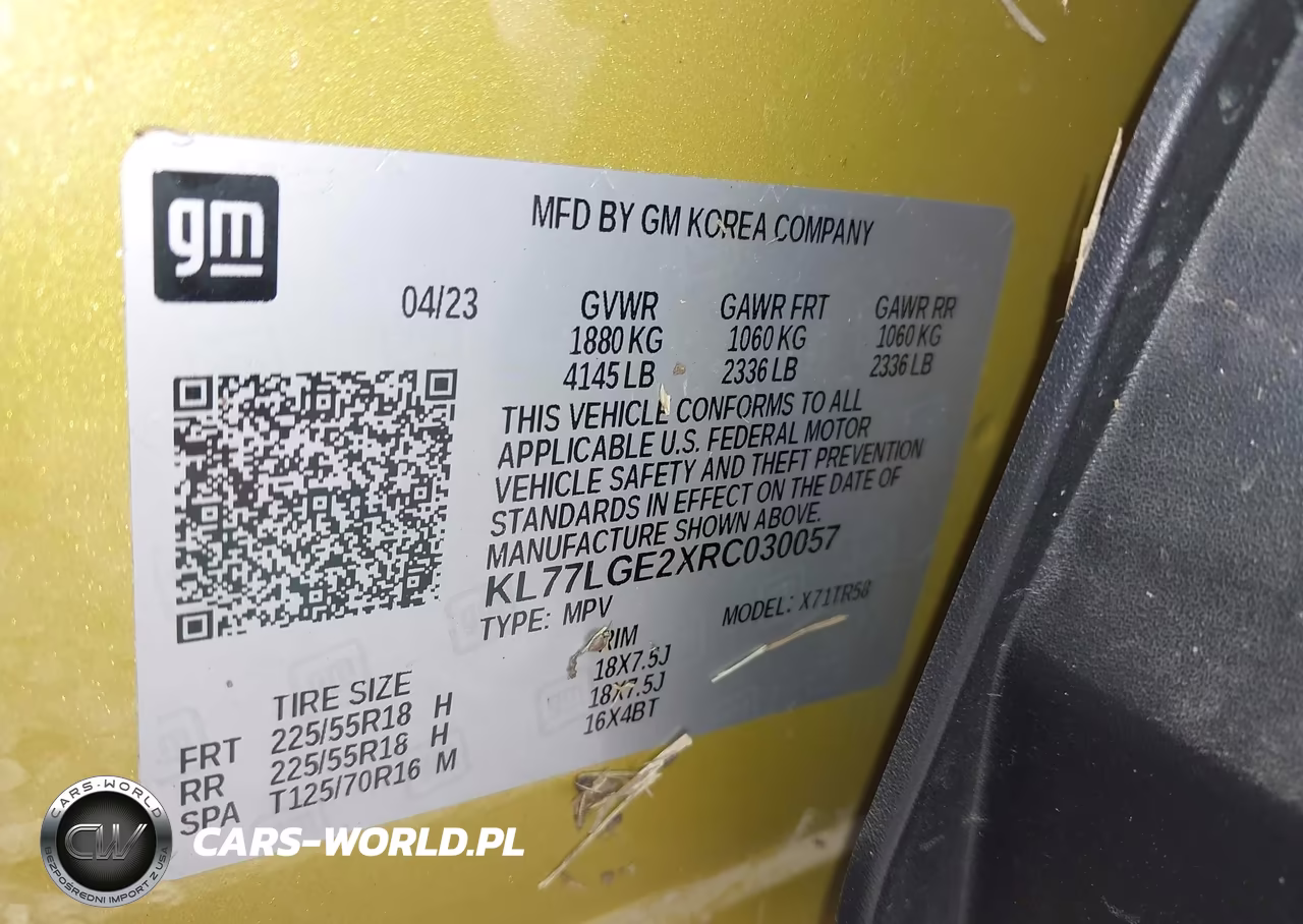 2024 Chevrolet Trax Fwd 1Rs VIN:KL77LGE2XRC030057 - 9