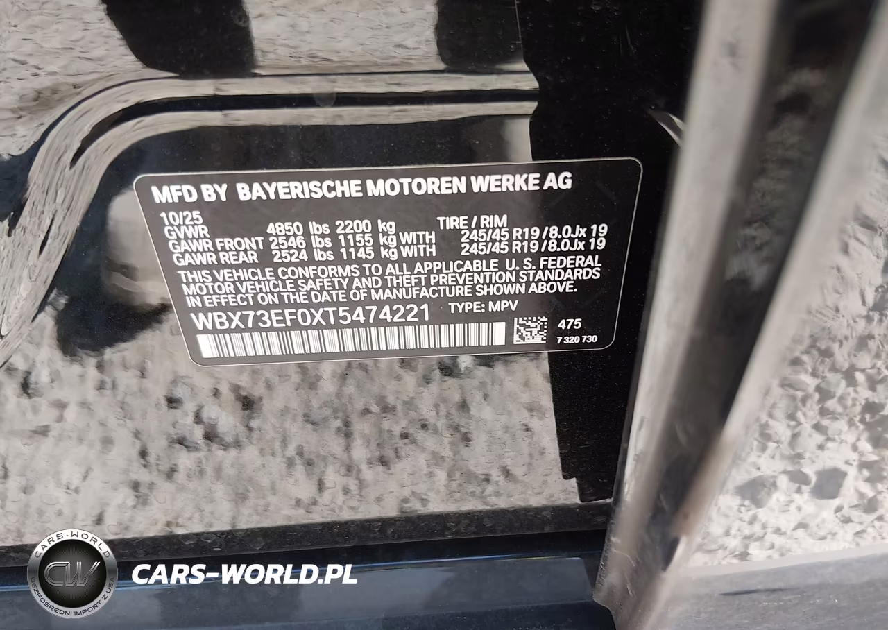 2026 BMW X1 xDrive28I VIN:WBX73EF0XT5474221 - 9