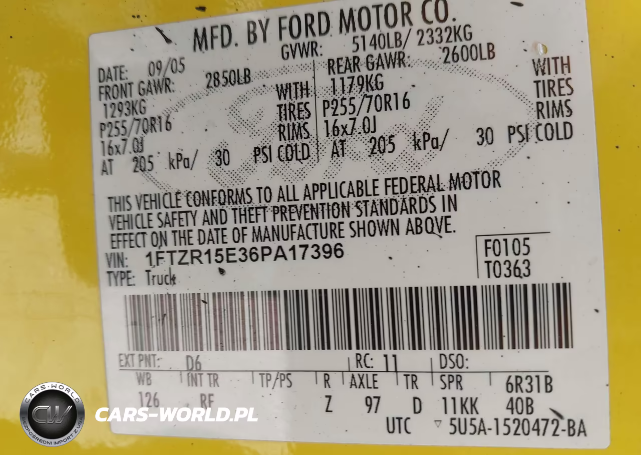 2006 Ford Ranger Fx4 Off-Road-Sport-Xl-Xlt VIN:1FTZR15E36PA17396 - 9