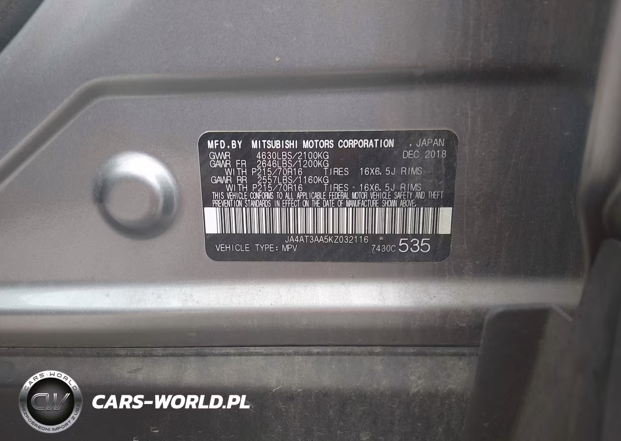 2019 Mitsubishi Eclipse Cross Es VIN:JA4AT3AA5KZ032116 - 9