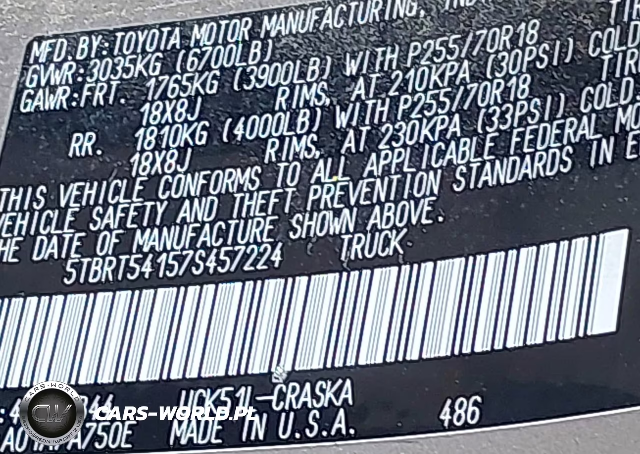 2007 Toyota Tundra Sr5 4.7L V8 VIN:5TBRT54157S457224 - 9