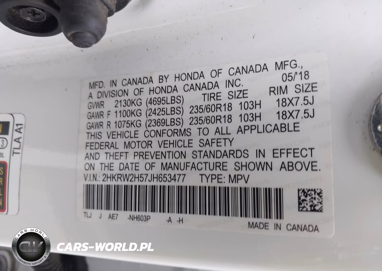 2018 Honda Cr-V Ex VIN:2HKRW2H57JH653477 - 9