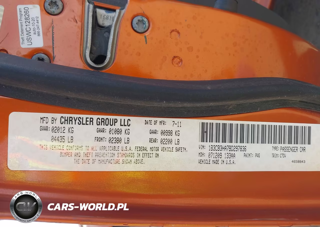 2011 Dodge Caliber Mainstreet VIN:1B3CB3HA7BD297836 - 9