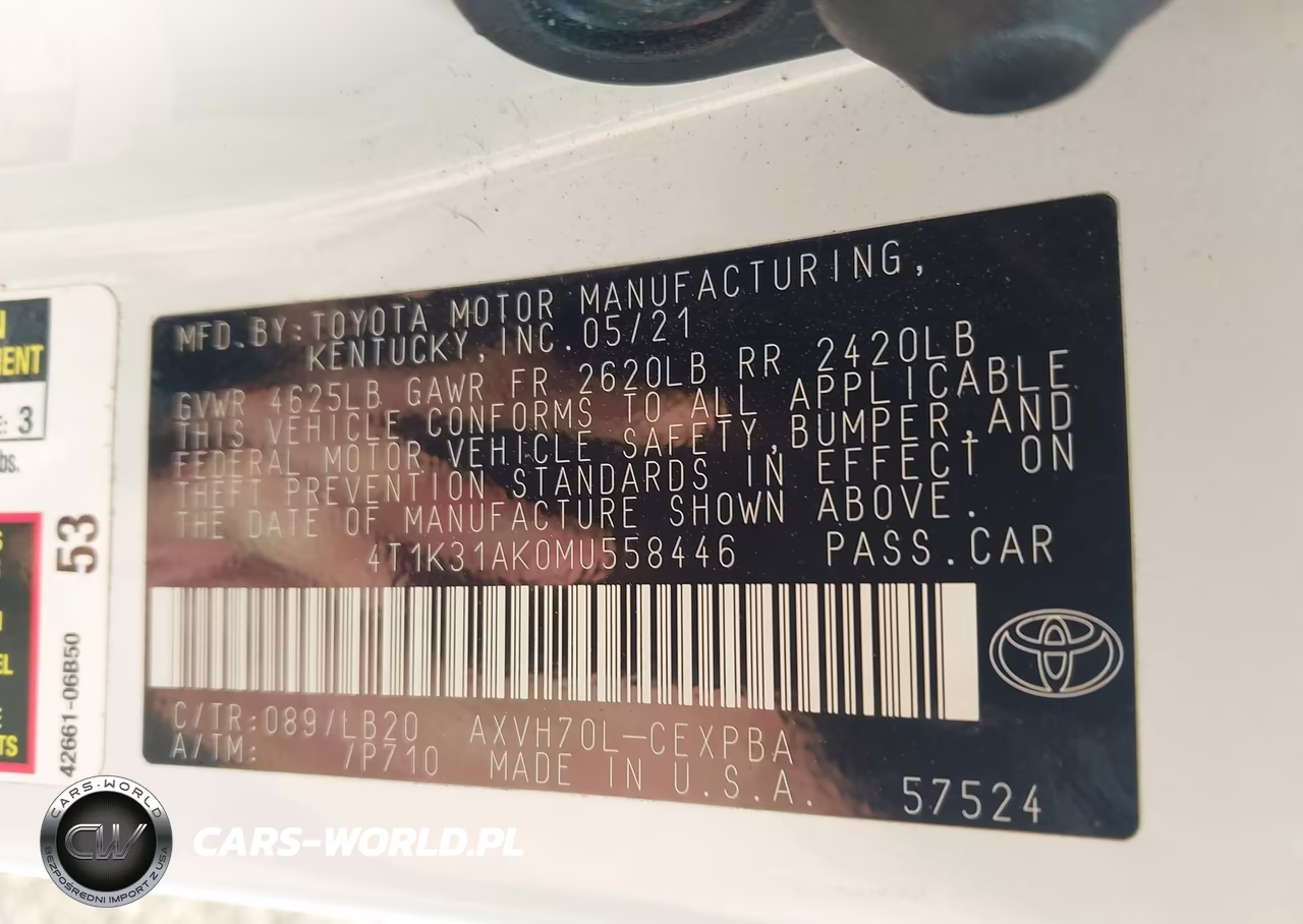 2021 Toyota Camry Xse Hybrid VIN:4T1K31AK0MU558446 - 9