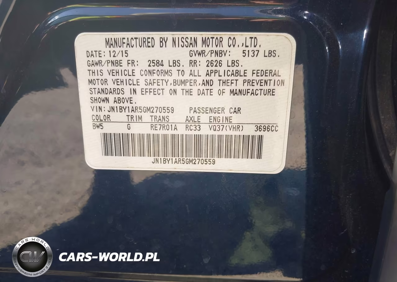 2016 Infiniti Q70 3.7 VIN:JN1BY1AR5GM270559 - 9