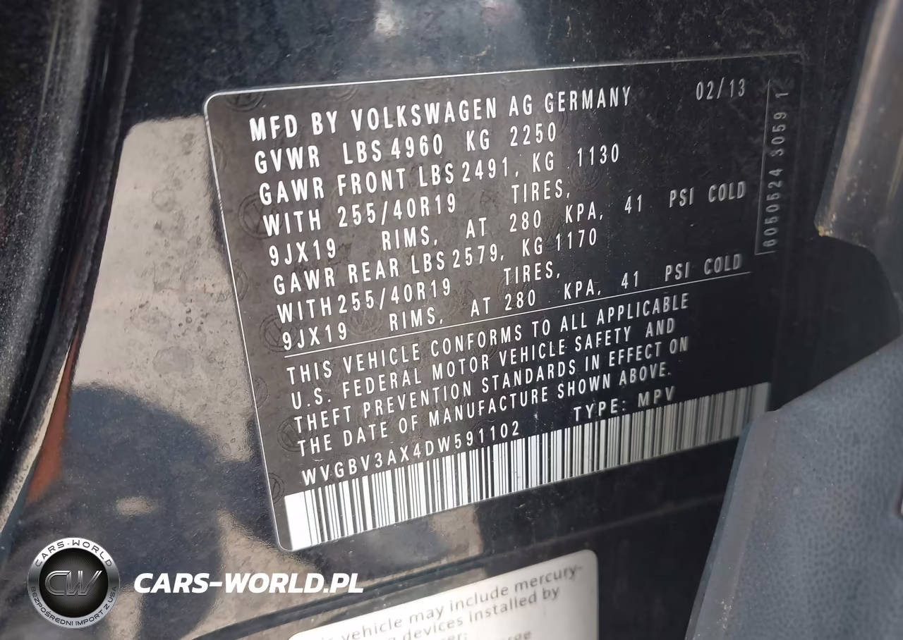 2013 Volkswagen Tiguan Sel VIN:WVGBV3AX4DW591102 - 8