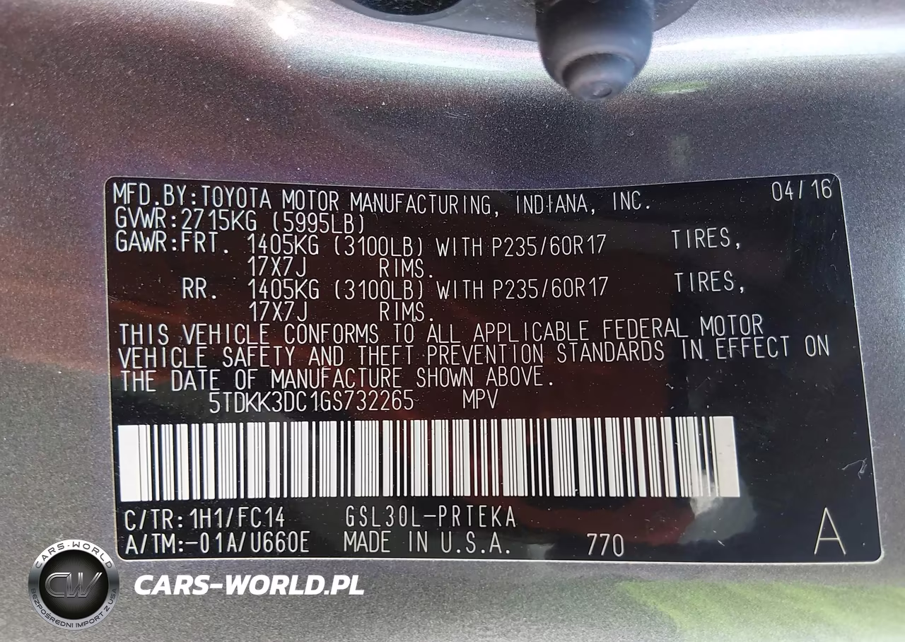 2016 Toyota Sienna Le 8 Passenger VIN:5TDKK3DC1GS732265 - 9