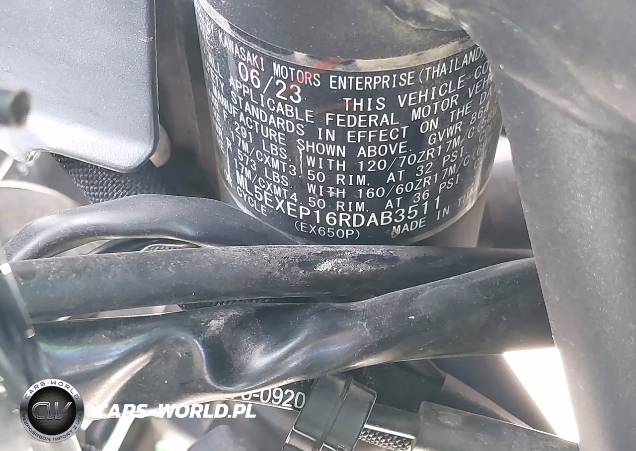 2024 Kawasaki Ex650 P VIN:ML5EXEP16RDAB3511 - 10