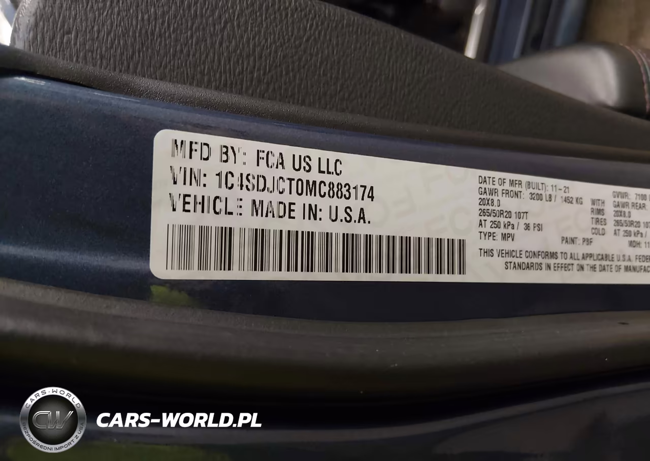 2021 Dodge Durango R-T Awd VIN:1C4SDJCT0MC883174 - 9