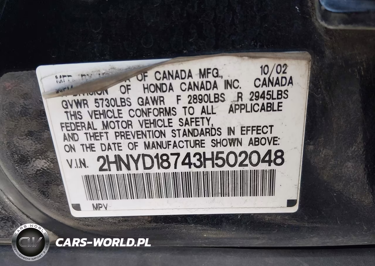 2003 Acura Mdx VIN:2HNYD18743H502048 - 9