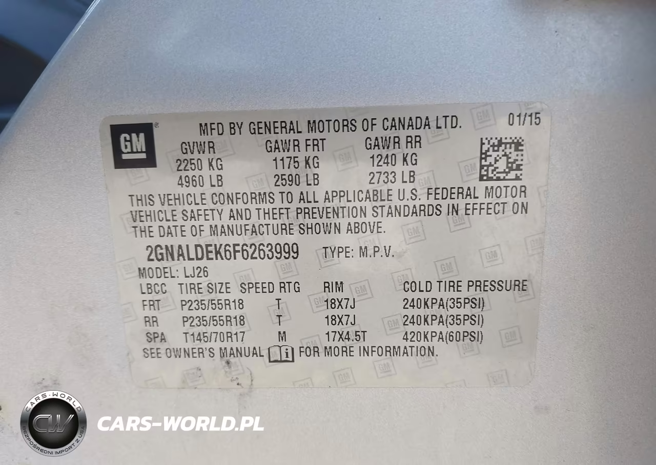 2015 Chevrolet Equinox Ltz VIN:2GNALDEK6F6263999 - 9