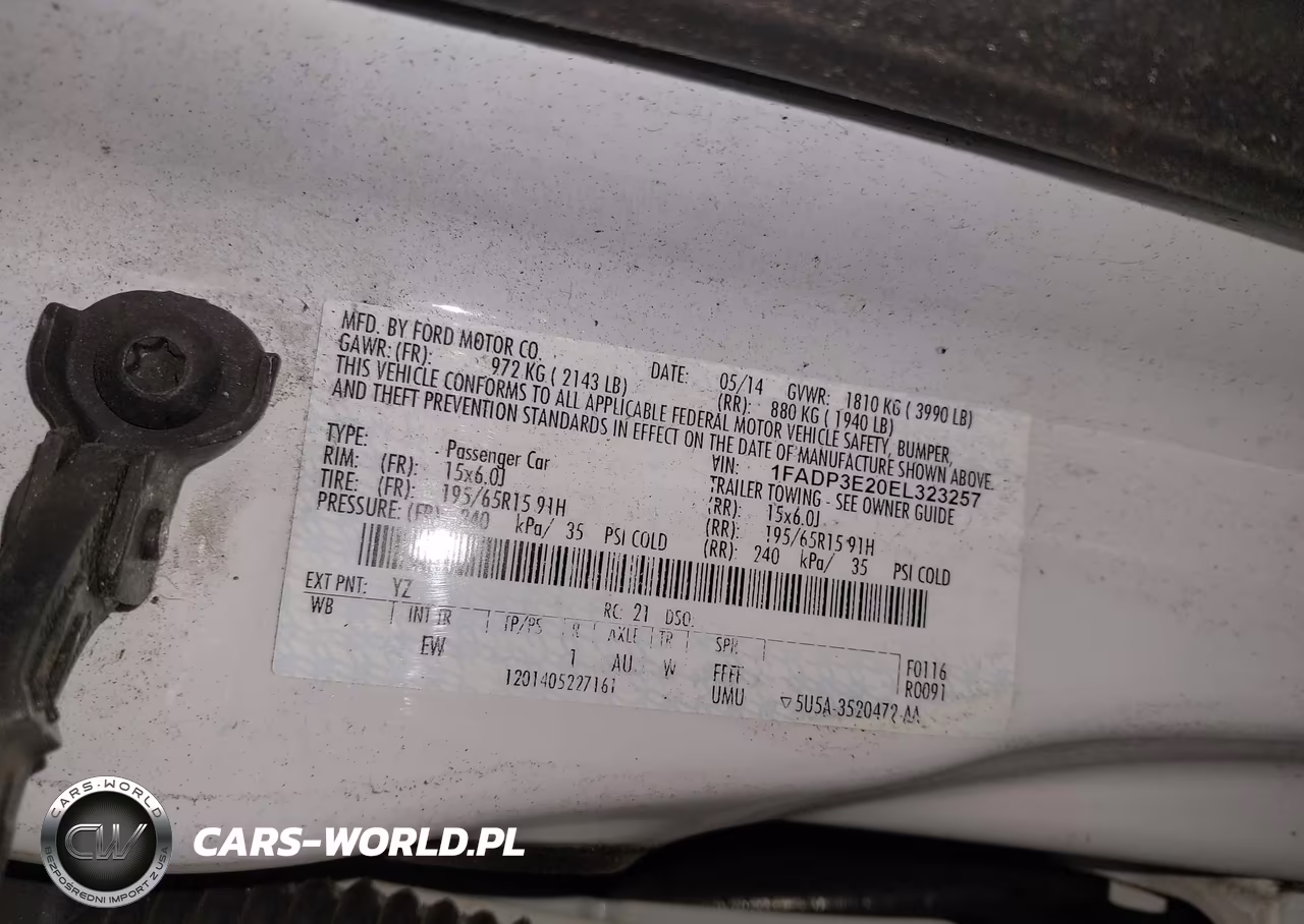2014 Ford Focus S VIN:1FADP3E20EL323257 - 9
