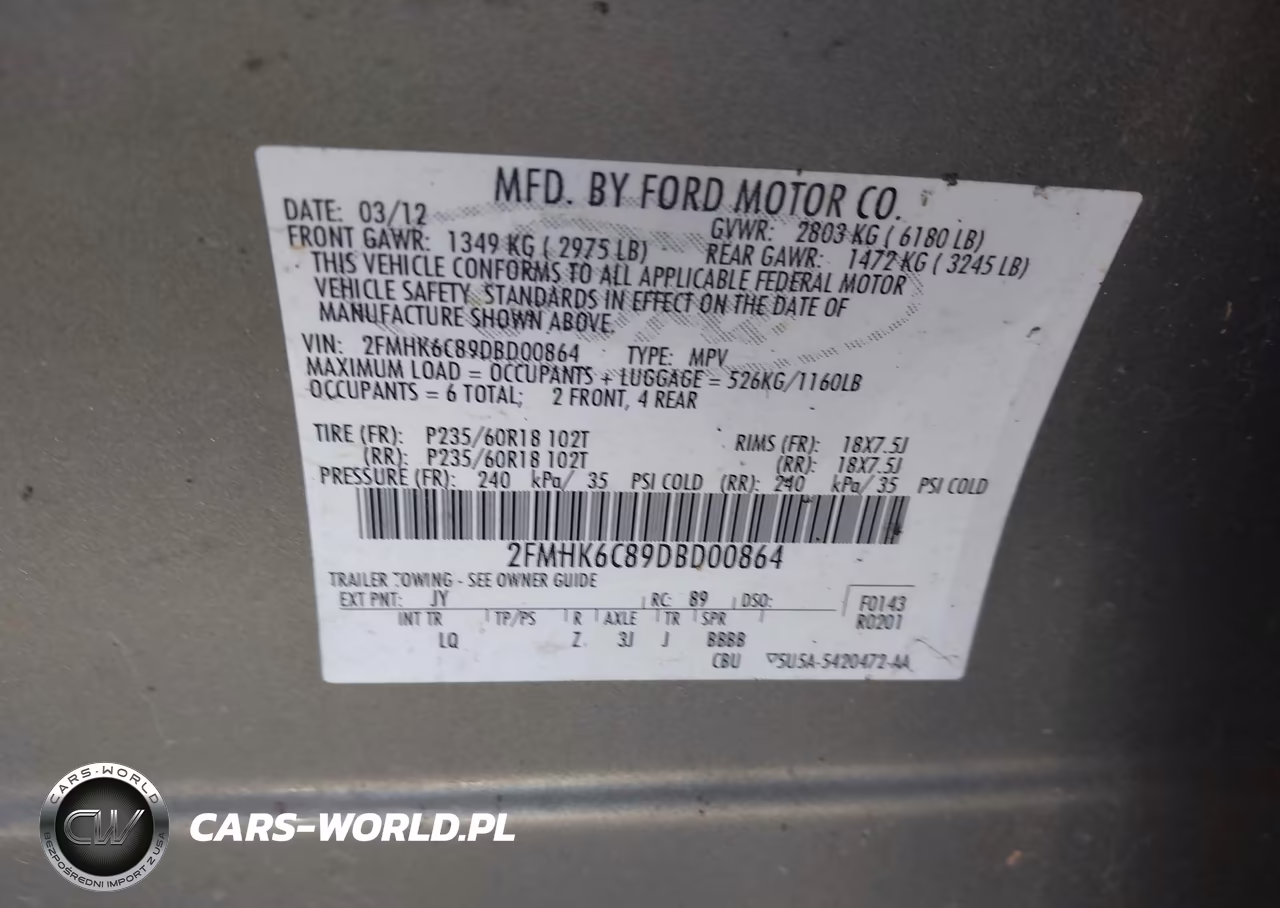2013 Ford Flex Sel VIN:2FMHK6C89DBD00864 - 9