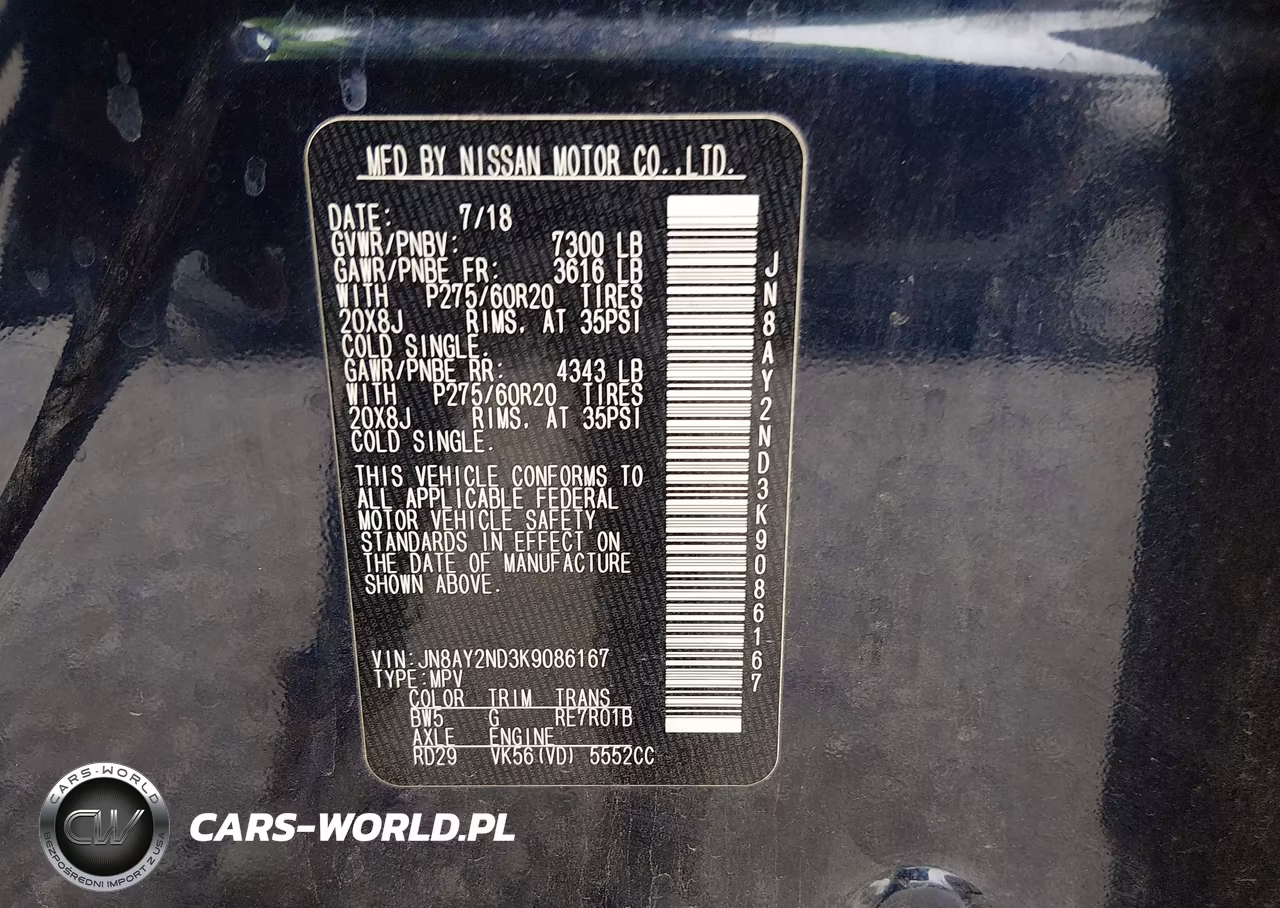 2019 Nissan Armada Sl VIN:JN8AY2ND3K9086167 - 9