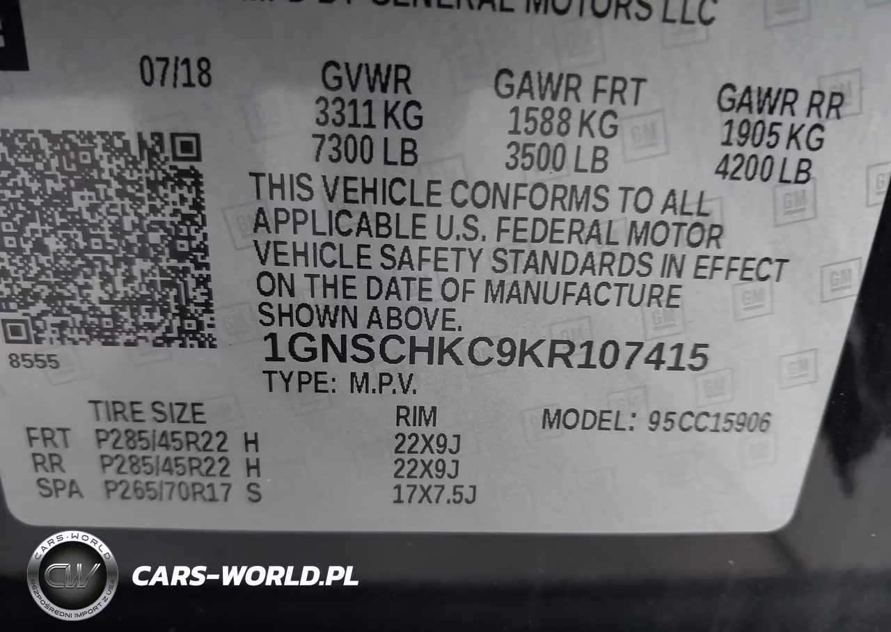 2019 Chevrolet Suburban Lt VIN:1GNSCHKC9KR107415 - 9