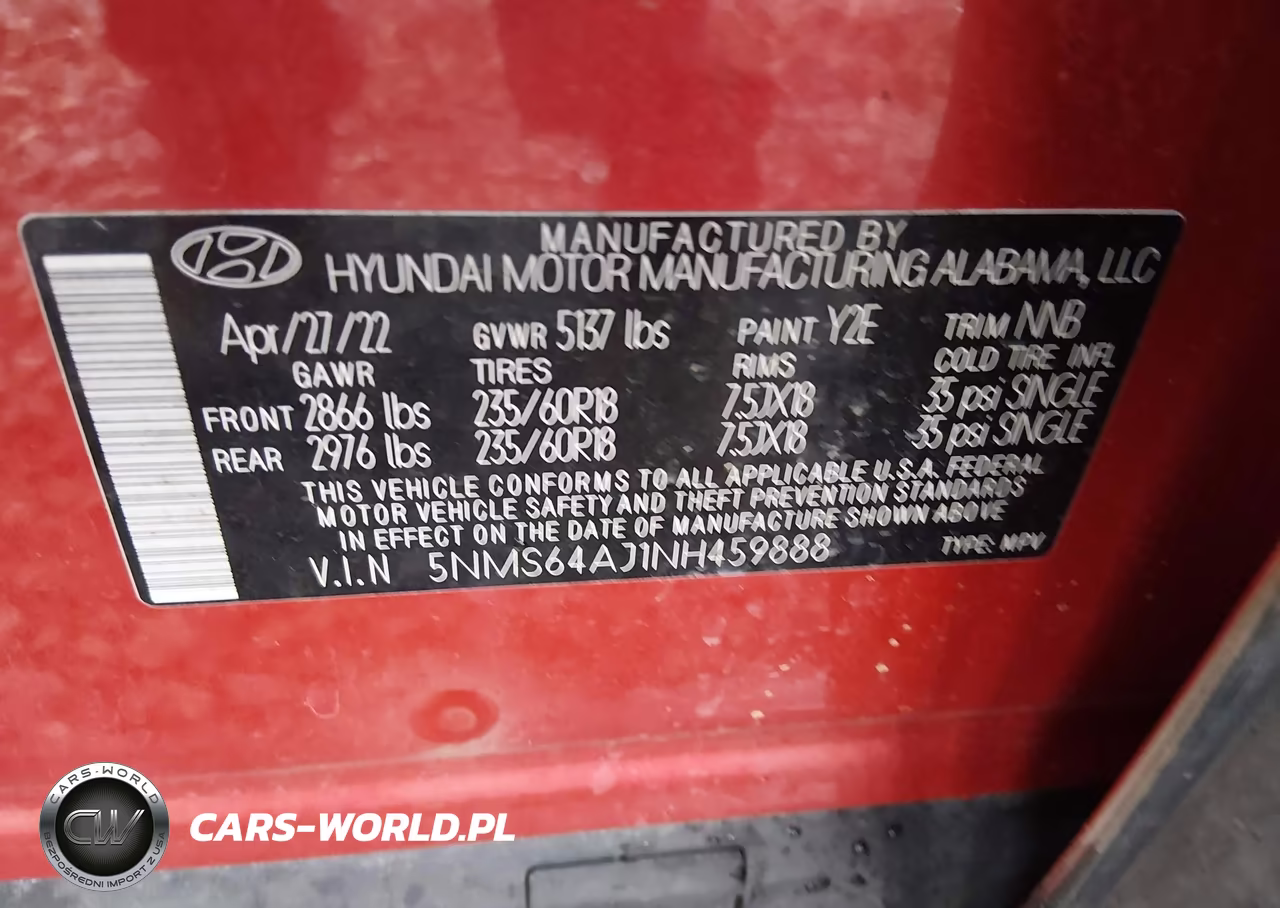 2022 Hyundai Santa Fe Xrt VIN:5NMS64AJ1NH459888 - 9