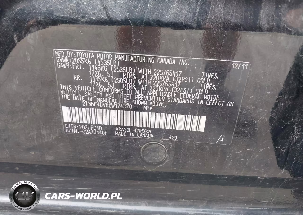2011 Toyota Rav4 VIN:2T3BF4DV8BW174370 - 9